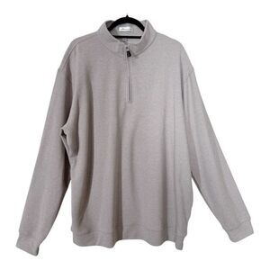 Peter Millar Men’s Perth Mélange Performance 1/4 Zip Gray Pullover Size XXL